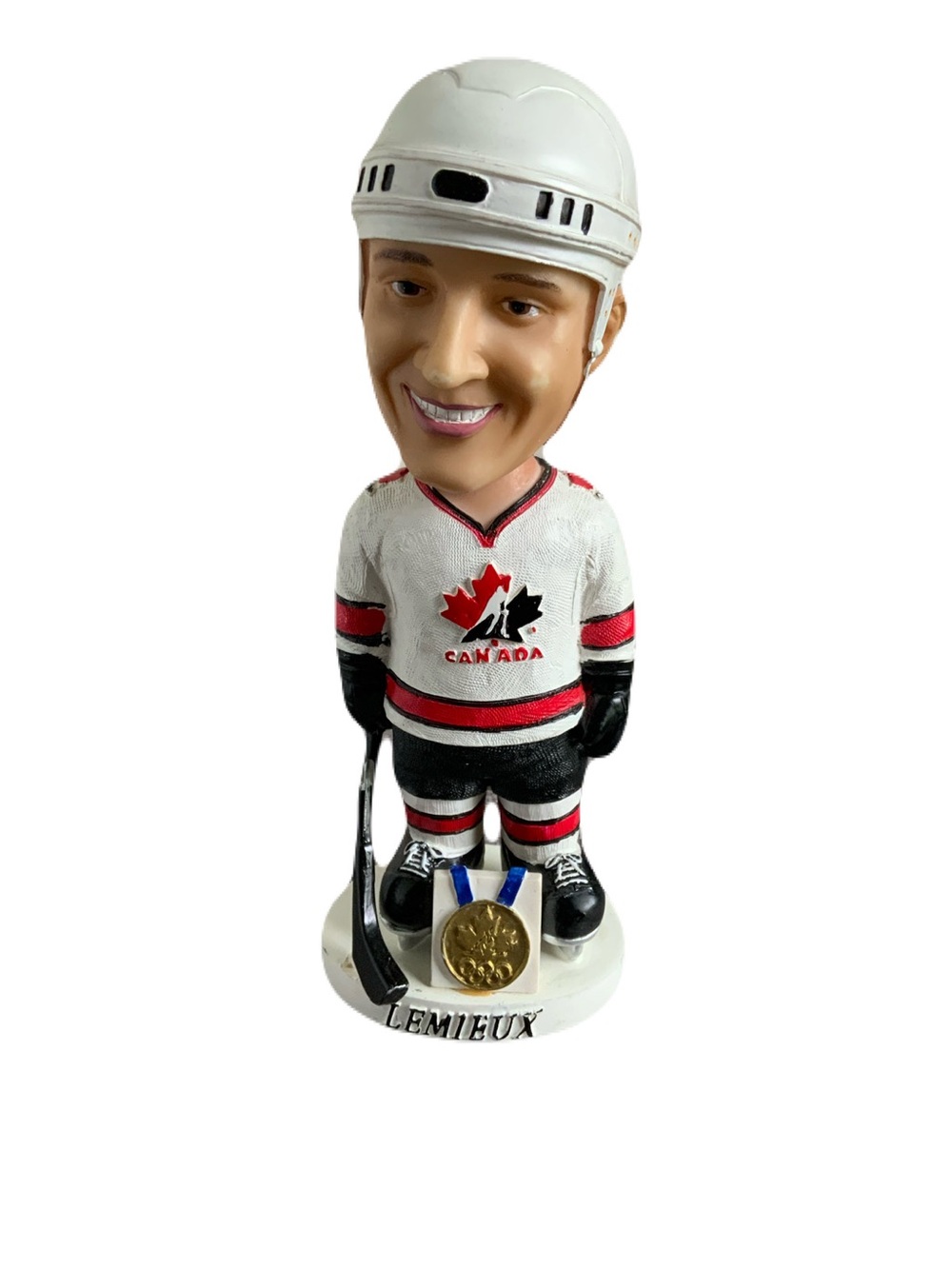 NHL Mario Lemieux Team Canada Hockey Player Bobblehead - White, Red, Black